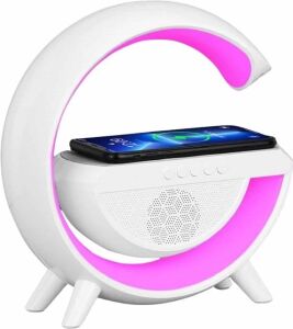 Bluetooth Hoparlör G Şekli Atmosfer Akıllı Rgb Lamba Wireless Kablosuz Şarj