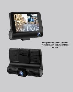 Çift ve Üçlü Lens Seçeneği ile Tüm Açılardan Kayıt Yapan Araç Kamerası Yeni Nesil
