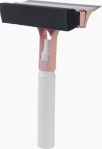 Su Püskürtmeli Pencere Sileceği, Spreyli Cam Temizleme Aparatı, Banyo Duşakabin Aynası Fayans Temizleyici, Çok Amaçlı Cam Silme Scrubber Asorti Renk 22 cm