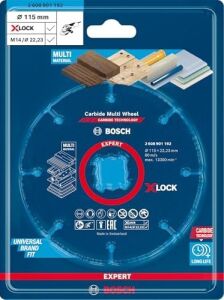 1x Expert Carbide Multi Wheel X-Lock Kesici Diskler (Sert Ahşap, Çivili Ahşap, Plastik, Alçıpan Panel, Ø 115 Mm, Aksesuar Küçük Avuç Taşlama Makinesi)