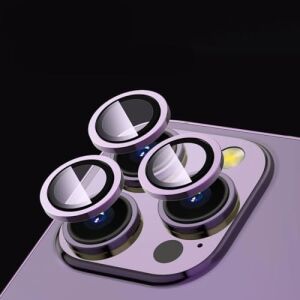 iPhone 12 Pro Max ile Uyumlu Görüş Açısını Bozmayan Yüksek Çözünürlüklü Dizayn Z-Cl-12 Premium Advice Safir Kamera Lens Koruma Gold
