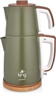 KCM336 Nihavend Çay Makinesi | 1,7l Su Isıtıcı & 1,2l Demlik | Paslanmaz Çelik | Sıcak Tutma Fonksiyonu | Enerji Tasarrufu