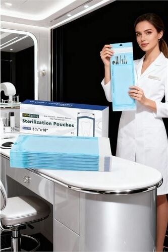 Sterilizasyon Poşeti 600 Adet - Otoklav Kendinden Yapışkanlı Medikal Poşet 9X26 cm