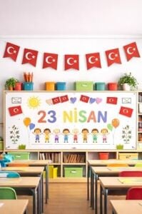 23 Nisan Süsleri 23 Nisan Hediyeleri Ipli Ay Yıldızlı Bayrak 10 Lu Flama