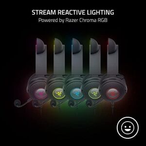 Razer Kraken Kitty V2 Pro - Değiştirilebilir Kulaklı Kablolu Rgb Kulaklık (Değiştirilebilir Kitty, Ayı ve Tavşan Kulakları; Reaktif Akış Aydınlatması) Siyah