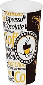 Aygün Excodi Cup -  12 Oz Siyah Kapaklı Karton Bardak - 300 ml - 100 Adet Kaliteli Kahve Bardağı, Sızdırmaz, El Yakmaz - Bej (Americano, Latte, Capuccino)