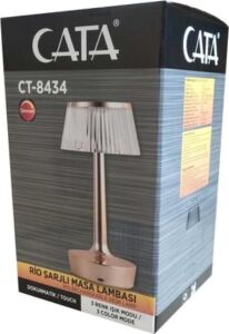 Rio Şarjlı Masa Lambası CT-8434 Tek Anahtarla 3 Renk