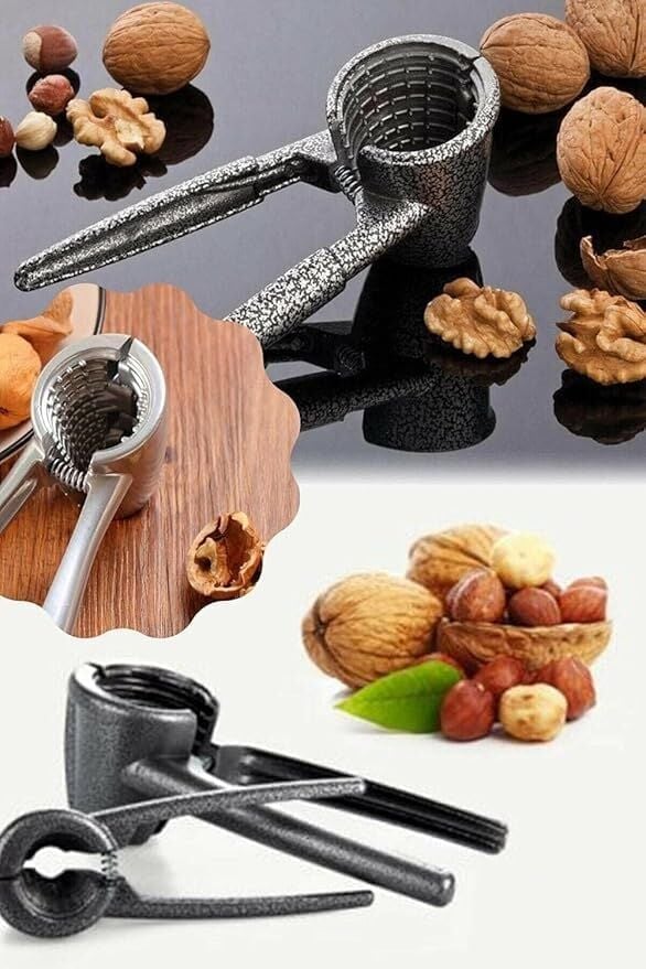 Döküm Metal Kuruyemiş Kıracağı, Ceviz ve Fındık Için Dayanıklı, Ergonomik Saplı, Kaymaz Yüzeyli, Çok Amaçlı Sert Kabuklu Kırıcı