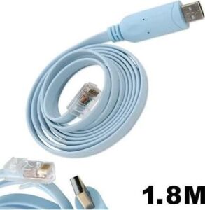 3852A USB Cisco Konsol Consol RJ45 USB 2.0 To RJ45 Konsol Kablosu – 1.8m (CH340 Chipset) Cisco Router & Switch Uyumlu CH340 Kablosu