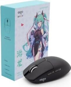 Aıgo GM80 Siyah Kablosuz Gaming Mouse – 12000 Dpı, PAW3311 Sensör, Ultra Hafif 48G, 3 Modlu Bağlantı (Kablolu, 2.4g, Bluetooth)
