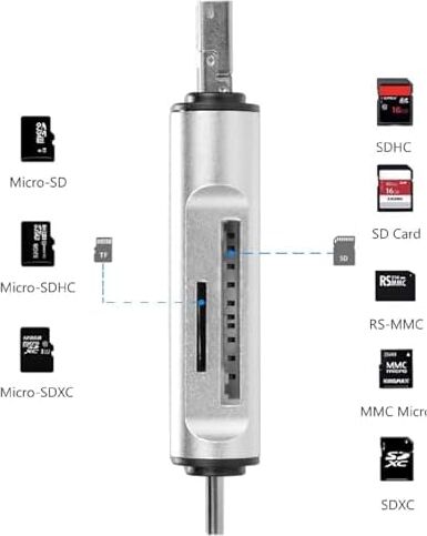 5848 Type C USB Kart Okuyucu Micro Sd Card Reader Çevirici Dönüştürücü Adaptör