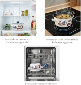 Serenk 22 cm Emaye Kızartma Tenceresi