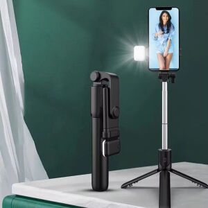 Kendiliğinden LED Işıklı Kumandalı Uzayabilen Selfie Çubuğu,masa Üstü Tripod