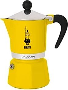 -: 3 Cups Ocak Üstü Espresso Pişirici - 130ML - Sarı Renk - Alüminyum Gövde - Patentli Güvenlik Valfi - Tüm Ocak Türleri Için Uygundur (Indüksiyon Hariç)