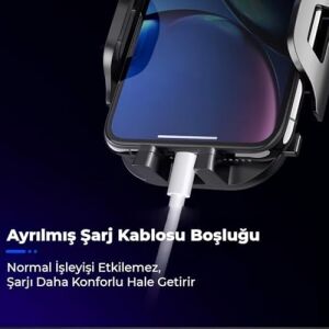 Vantuzlu Uzayan Cam ve Torpido Için Ayarlanabilir Araç Içi Telefon Tutucu