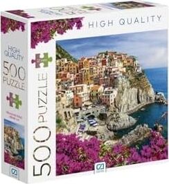 Manarola Köyü 500 Parça 2,2mm Kalınlık 33X48CM Profesyonel Hobi Puzzle Yapboz Serisi