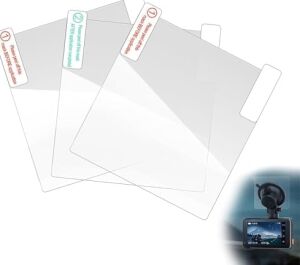 3 x Şeffaf Anti-Statik Filmler, Ön Cama Yapışır, Tüm Dashcam ile Uyumludur
