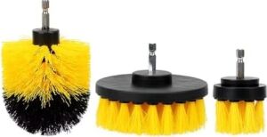 Kanji 3'lü Matkap Ucu Temizleme Fırça Seti – Banyo, Küvet, Duşakabin, Araba Jant ve Koltuk Temizliği Için Renkli Fırçalar, Kompakt Boyut