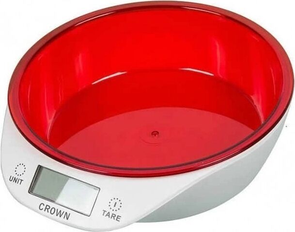 Crown Dijital Lüks Kefeli Mutfak Terazisi 5 kg Çıkarılabilir Ölçü Kabı Terazi Tartı Gram