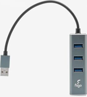 Fiigo USB To Lan ve 3x USB Alüminyum Adaptör Gri