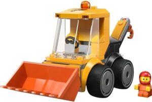 City Araçlar - Inşaat Yükleyicisi 60483 – 5 Yaş ve Üzeri Erkek ve Kız Çocuklar Için Inşaat Işçisi Minifigürü Içeren Yaratıcı Oyuncak Yapım Seti, Çocuklar Için Eğlenceli Hediye Fikri (61 Parça)