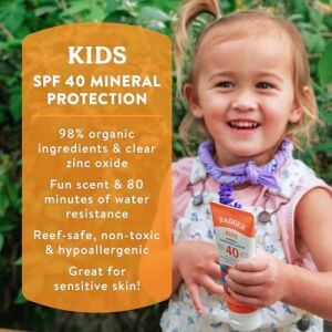 Badger Clear Zinc Çocuk Güneş Kremi SPF40 87 ml