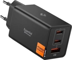 67W Usb-C + Usb-A 3 Port Hızlı Şarj Aleti Pps 3.0 Desteği Isı Düşüren Gan Pro Destekli Akım Korumalı Güç Adaptörü & & iPad & MacBook Type-C - ACH09458