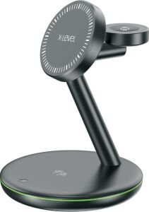 X-Level X-Multimag Iphone/apple Watch/airpods Ile Uyumlu Magsafe Özellikli 3 In 1 Kablosuz Şarj Istasyonu, 33W Hızlı Şarj, Aynı Anda 3 Cihaz Şarj Etme, Araç ve Masaüstü KULLANIM,XC4053 Siyah