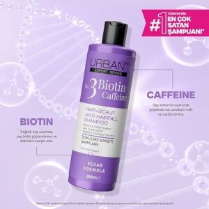 Care Expert No.3 Biotin & Caffeine Dökülme Karşıtı Saç Bakım Şampuanı 350 ml -Vegan