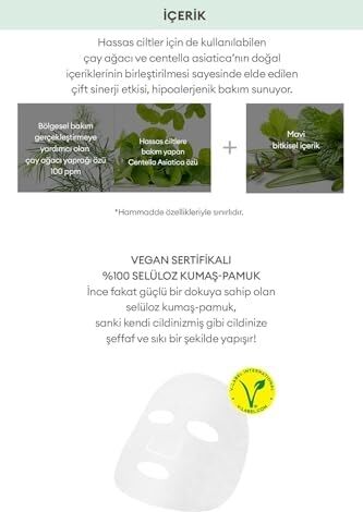 A'pıeu Yağlanma ve Akneye Eğilimli Ciltlere Nem Veren Yaprak Maske A'pıeu The Pure Tea Tree Sheet Mask