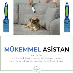 Kedi Köpek Saç Kıl Tüy Toplayıcı Rulo 8 Adet Yedek Kartuş Her Biri 60 Yaprak