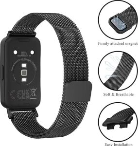 Band 10-9-8 ile Uyumlu Milano Loop Kordon Manyetik Tasarımlı Paslanma Yapmayan  Band 10 Kayışı Aşınmaya Dayanıklı Bileğe Göre Ayarlanabilen  Band 10 Metal Kordon