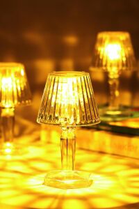 3 Adet LED Mum Kristal Tip Pil Dahil Ledli Dumansız Alev Yapay Dekoratif Mum Dekor Işığı Şeffaf P288