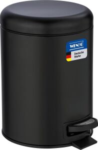 Pedallı Çöp Kovası Paslanmaz Çelik 5 L. Alassio, Parlak, Parlak Gümüş, 5 Litre, 21 x 24 x 28 cm