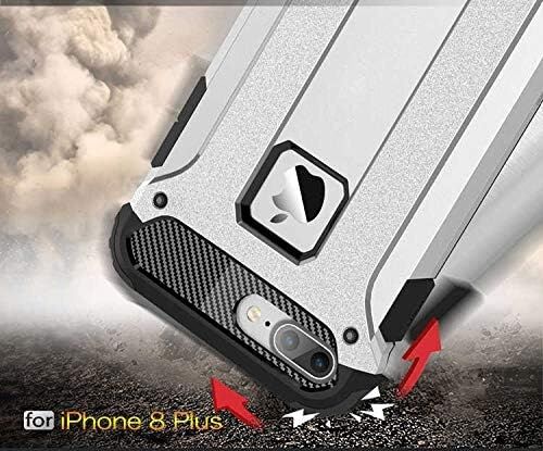 Apple iPhone 8 ile Uyumlu Kılıf Çift Katman Koruyucu Crash Military Tank Kılıf - Rose Gold