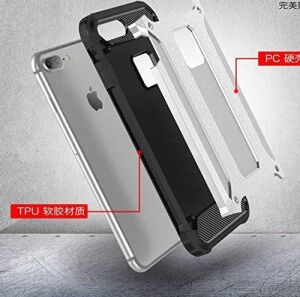 Apple iPhone 8 ile Uyumlu Kılıf Çift Katman Koruyucu Crash Military Tank Kılıf - Rose Gold