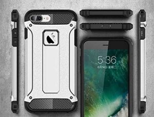 Apple iPhone 8 ile Uyumlu Kılıf Çift Katman Koruyucu Crash Military Tank Kılıf - Rose Gold