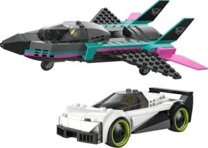 City Jet, Arabaya Karşı 60489 – 6 Yaş ve Üzeri Erkek ve Kız Çocuklar Için Pilot ve Sürücü Minifigürleri Içeren Yaratıcı Oyuncak Araba Yapım Seti, Çocuklar Için Eğlenceli Hediye Fikri (259 Parça)