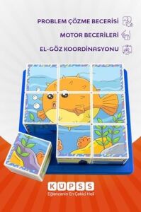 Deniz Hayvanları 3D Puzzle - 9 Küp 6 Yapboz