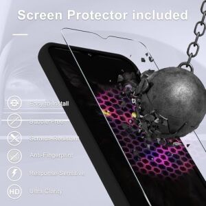 Galaxy A56 Silikon Kılıf | Tam Koruma, Darbeye Dayanıklı | Ekran Koruyucu Dahil | Yumuşak, Çizilmeyi Önleyen Mikrofiber Iç Kaplama (Siyah,  Galaxy A56)