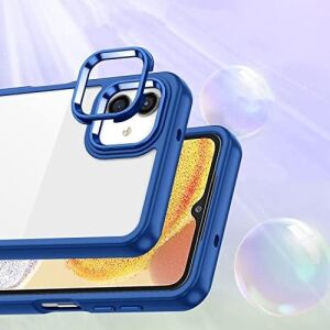 Galaxy A04 Kılıf Renkli Kenar Arkası Şeffaf Flora Silikon