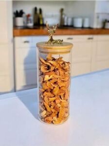 (9X20 Cm) 2 Adet Parlak Şeffaf Renk Geyikli Cam Saklama Kabı Geyik Başlı Y-532,ŞEFFAF