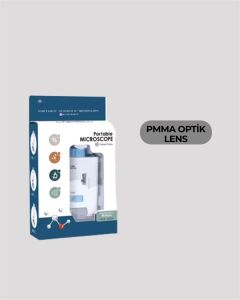 Pmma Optik Lensli Kompakt Taşınabilir Mikroskop