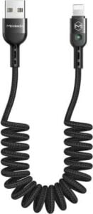 Lightning Spiral Ledli Örgü Kablo 1.8m 2A Siyah