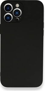 & Aksesuar iPhone 14 Pro Max ile Uyumlu Içi Kadife Lansman Lens Korumalı Silikon Kılıf Şok Emici Full Kasa Koruma Sağlayan Kılıf (Siyah)