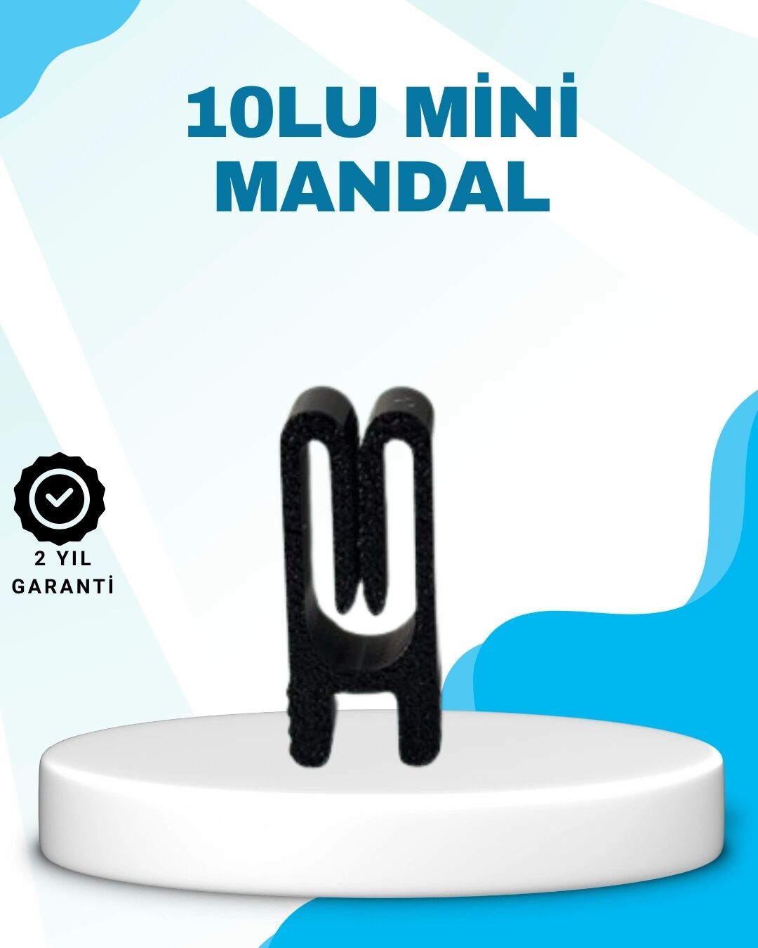 Poşet Kapatma Mandalı Hava Geçirmez Siyah 10 Adet Set