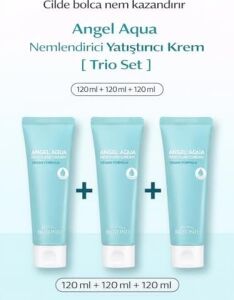 Aqua Moisture Cream Nemlendirici Yüz Kremi Hyaluronik Asit Panthenol 3X120 ml