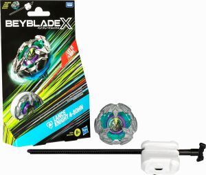 Beyblade x Lance Knight 4-80HN Başlangıç Paketi Seti, Savunma Tipi Sağ Dönen Üst ve Başlatıcı; 8 Yaşındaki Erkek ve Kız Çocukları Için Savaş Oyuncakları