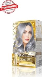 Serisi 24K Altın Parçacıklı Serum ile 1 Kutu 2 x 50 ml ve Geliştiriciler Saç Boyası (Füme Gri 0.01)