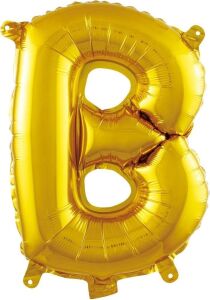 B Harfi 16 Inç Gold Renk Folyo Balon 36 cm (Altın)
